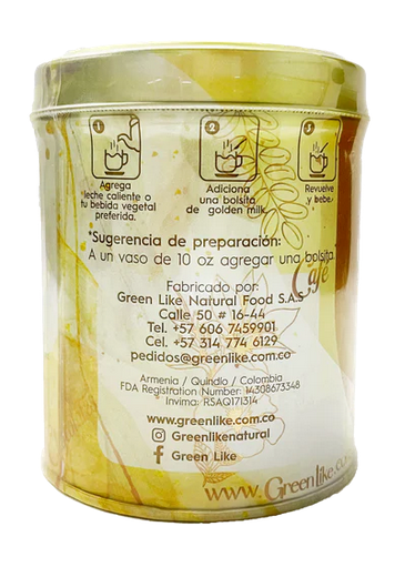 GOLDEN MILK Leche dorada LATA x (50) SACHETS - Imagen 2